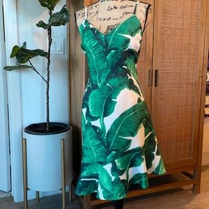 Davi&Dani diagonal flip ruffle tropical dress